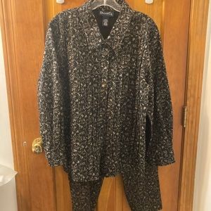 Pant suit denim and co large
